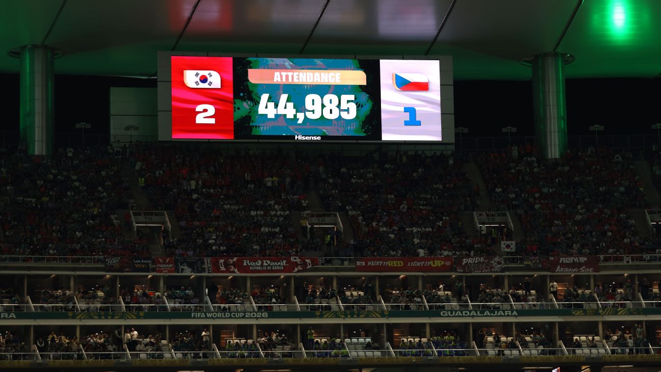 FIFA为44985观众数字辩护：南韩对捷克世界杯比赛现场空座风波